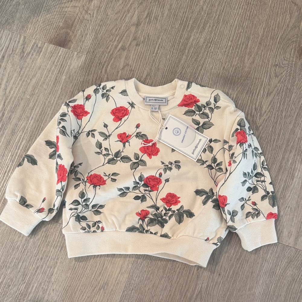 NWT Garbo&Friends Roses Sweatshirt